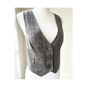 Fossil Gray Plaid Vest